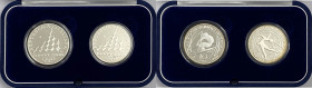 Repubblica Italiana - Monetazione in Euro (dal 2001) dittico 2006 formato da due monete da 10 Euro "sci alpino" e 5 Euro "pattinaggio" - commemorativi...