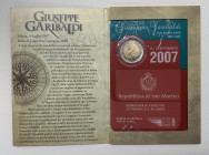 Repubblica di San Marino - Monetazione in Euro (dal 2001) 2 Euro commemorativo "Giuseppe Garibaldi" 2007 - In folder

FDC

Note: Worldwide shippin...
