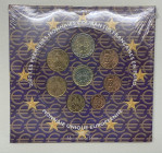 Francia - Quinta Repubblica (dal 1958) serie 2002 con la prima serie di euro circolati - composta da 8 valori - Euro 2 (Ni placcato ottone e Cu-Ni) Eu...
