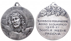 Medaglia votiva - Corso di Religione delle scuole medie di Padova - 1927 - Ae argentato

n.a.

Note: Shipping only in Italy