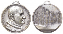Medaglia votiva - a Giovanni XXIII (1958-1963) - raffigurazione del Duomo di Milano - Ae argentato

n.a.

Note: Worldwide shipping