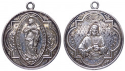Medaglia votiva - al Sacro Cuore di Gesù e alla Beata Vergine Maria Immacolata - XX secolo - Ae argentato

n.a.

Note: Shipping only in Italy