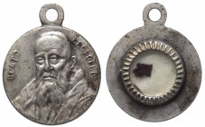 Medaglia votiva - reliquia di padre Leopoldo da Castelnuovo, religioso e presbitero croato dell'Ordine dei frati minori cappuccini, proclamato santo d...