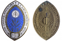 Medaglia votiva - sigillo della Confraternita del Santissimo Sacramento - opus Frosi - metallo smaltato

n.a.

Note: Worldwide shipping