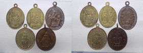 Gruppo di cinque medagliette votive a vario soggetto - metalli vari 

n.a.

Note: Worldwide shipping