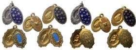 Gruppo di cinque medagliette votive con la Vergine e Gesù, due Medaglie Miracolose - metalli vari

n.a.

Note: Worldwide shipping