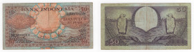 Indonesia - Banca dell'Indonesia - 50 Rupiah 1959 - N°50DAS52212 - P68a - Pieghe / Macchie

n.a.

Note: Worldwide shipping