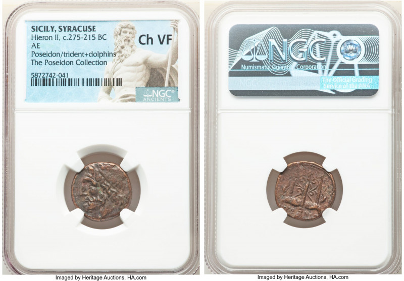 SICILY. Syracuse. Hieron II (ca. 275-215 BC). AE litra (18mm, 11h). NGC Choice V...