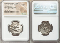 MACEDONIAN KINGDOM. Alexander III the Great (336-323 BC). AR tetradrachm (25mm, 11h). NGC XF. Early posthumous issue of Tyre, dated Regnal Year 29 of ...