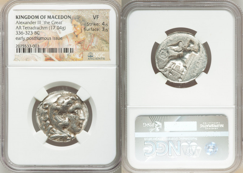 MACEDONIAN KINGDOM. Alexander III the Great (336-323 BC). AR tetradrachm (26mm, ...