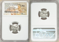 MACEDONIAN KINGDOM. Alexander III the Great (336-323 BC). AR drachm (17mm, 9h). NGC AU. Early posthumous issue of Lampsacus, ca. 310-301 BC. Head of H...