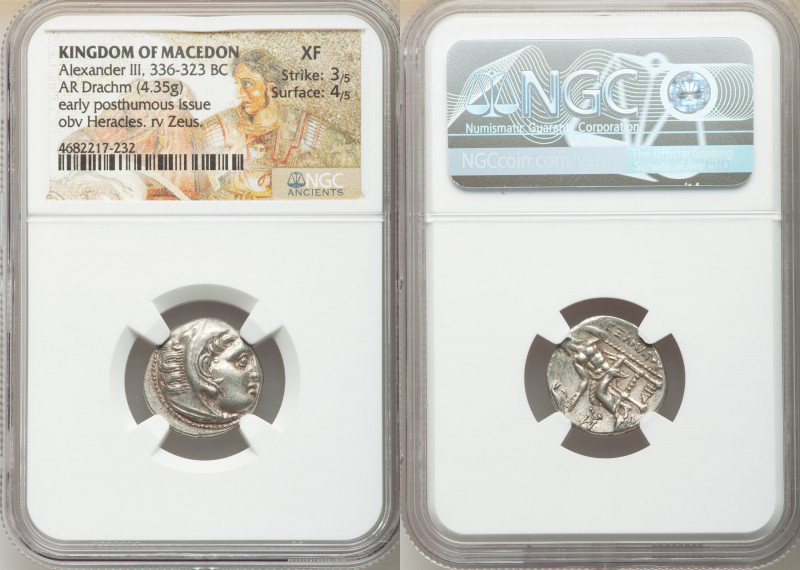 MACEDONIAN KINGDOM. Alexander III the Great (336-323 BC). AR drachm (18mm, 4.35 ...