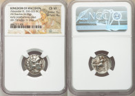 MACEDONIAN KINGDOM. Alexander III the Great (336-323 BC). AR drachm (19mm, 4.22 gm, 12h). NGC Choice VF 5/5 - 4/5. Posthumous issue of Colophon, ca. 3...