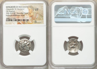 MACEDONIAN KINGDOM. Alexander III the Great (336-323 BC). AR drachm (18mm, 12h). NGC VF. Posthumous issue of 'Colophon', ca. 322-317 BC. Head of Herac...