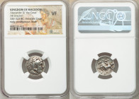 MACEDONIAN KINGDOM. Alexander III the Great (336-323 BC). AR drachm (18mm, 2h). NGC VF. Early posthumous issue of Abydus, ca. 310-301 BC. Head of Hera...