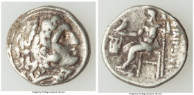 MACEDONIAN KINGDOM. Philip III Arrhidaeus (323-317 BC). AR drachm (18mm, 4.22 gm, 11h). Choice Fine, porosity. Colophon, ca. 323-319 BC. Head of Herac...