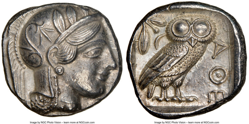 ATTICA. Athens. Ca. 440-404 BC. AR tetradrachm (25mm, 17.20 gm, 7h). NGC Choice ...
