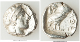 ATTICA. Athens. Ca. 440-404 BC. AR tetradrachm (23mm, 17.20 gm, 4h). XF, brushed. Mid-mass coinage issue. Head of Athena right, wearing crested Attic ...
