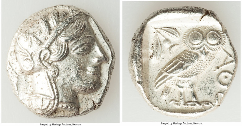 ATTICA. Athens. Ca. 440-404 BC. AR tetradrachm (25mm, 17.09 gm, 6h). Choice XF, ...