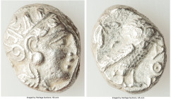 ATTICA. Athens. Ca. 393-294 BC. AR tetradrachm (23mm, 16.62 gm, 8h). XF, porosity. Late mass coinage issue. Head of Athena with eye in true profile ri...
