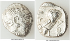 ATTICA. Athens. Ca. 393-294 BC. AR tetradrachm (24mm, 16.69 gm, 7h). XF, porosity. Late mass coinage issue. Head of Athena with eye in true profile ri...