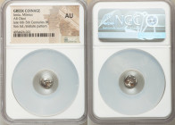 IONIA. Miletus. Ca. late 6th-5th centuries BC. AR obol (9mm). NGC AU. Milesian standard. Forepart of roaring lion left, head reverted / Stellate flora...