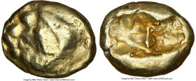 LYDIAN KINGDOM. Alyattes or Walwet (ca. 610-546 BC). EL sixth-stater or hecte (11mm). NGC Fine, scratches. Uninscribed, Lydo-Milesian standard. Sardes...