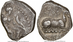 CYPRUS. Salamis. Evagoras I (411-374/3 BC). AR third-stater or tetrobol (15mm, 6h). NGC VF. Heracles seated right on rock draped with lion's skin, lea...
