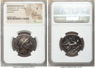 SELEUCID KINGDOM. Antiochus II Theos (261-246 BC). AR tetradrachm (28mm, 2h). NGC Fine, test punches, scratches. Seleucia on the Tigris. Diademed head...