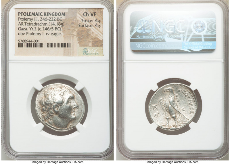 PTOLEMAIC EGYPT. Ptolemy III Euergetes (247/6-221/20 BC). AR tetradrachm (27mm, ...