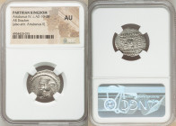 PARTHIAN KINGDOM. Artabanus IV (ca. AD 10-38). AR drachm (22mm, 12h). NGC AU. Ecbatana mint. Bust of Artabanus IV left with long pointed beard, wearin...