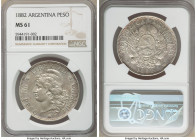 Republic Peso 1882 MS61 NGC, Buenos Aires mint, KM29. Pearl-gray and taupe toned. 

HID09801242017

© 2020 Heritage Auctions | All Rights Reserved...