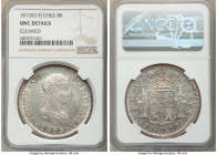 Ferdinand VII 8 Reales 1813 So-FJ UNC Details (Cleaned) NGC, Santiago mint, KM80. Fully struck and only lightly toned. 

HID09801242017

© 2020 He...