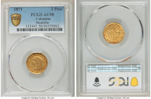 Estados Unidos gold 2 Peso 1871-MEDELLIN AU58 PCGS, Medellin mint, KM154.2, Fr-101. Light cranberry toning near edges. 

HID09801242017

© 2020 He...