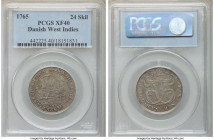 Danish Colony. Frederick V 24 Skilling 1765 XF40 PCGS, KM9. Last year and rarest date of three year type. 

HID09801242017

© 2020 Heritage Auctio...