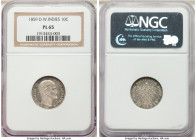 Danish Colony. Frederick VII Prooflike 10 Cents 1859-(c) PL65 NGC, Copenhagen mint, KM66. Taupe-gray toning over prooflike surfaces. 

HID0980124201...