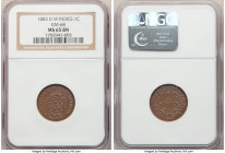Danish Colony. Christian IX Cent 1883-(h) MS65 Brown NGC, Copenhagen mint, KM68. Chocolate glossy surfaces. 

HID09801242017

© 2020 Heritage Auct...