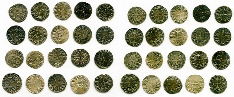 20-Piece Lot of Uncertified Assorted Deniers ND (12th-13th Century) VF, Includes...