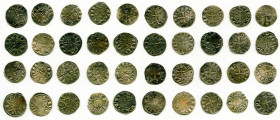 20-Piece Lot of Uncertified Assorted Deniers ND (12th-13th Century) VF, Includes (16) Le Marche, (3) Deols and (1) St. Martial. Average weight 18.1mm....
