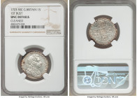 George I "South Sea Company" Shilling 1723-SSC UNC Details (Cleaned) NGC, KM539.3, S-3647. Alternating C & SS in reverse angles (South Sea Company). ...