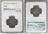 George II "Lima" Shilling 1745 XF40 NGC, KM583.2, S-3703. Struck from silver take from the Spanish at Lima, Peru. Charcoal toning. 

HID09801242017...