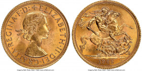 Elizabeth II gold Sovereign 1965 MS64 NGC, KM908. AGW 0.2354 oz. 

HID09801242017

© 2020 Heritage Auctions | All Rights Reserved