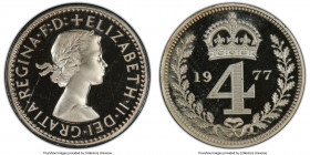 Elizabeth II 4-Piece Certified Prooflike Maundy Set 1977 PCGS, 1) Penny - PL67+, KM899 2) 2 Pence - PL67, KM900 3) 3 Pence - PL67, KM901 4) 4 Pence - ...