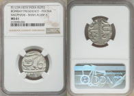 British India. Bombay Presidency 4-Piece Lot of Certified Rupees MS61 NGC, Poona mint, KM325 (under Maratha confederacy). Nagphani mintmark, Struck in...