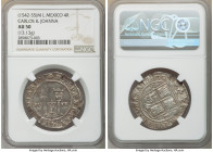 Charles & Johanna "Late Series" 4 Reales ND (1542-1555) M-L AU50 NGC, Mexico City mint, KM00018. 33mm. 13.13gm. 

HID09801242017

© 2020 Heritage ...