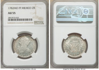 Charles III 2 Reales 1782 Mo-FF AU55 NGC, Mexico City mint, KM88.2. Lustrous and choice, minor graffiti before chin. 

HID09801242017

© 2020 Heri...