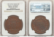 Charles IV bronze Proclamation Medal 1789-Dated AU58 Brown NGC, KM-Q28a. Grove-C-9a. Teak brown color with muted luster. 

HID09801242017

© 2020 ...