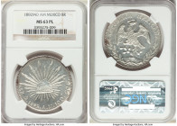 Republic 8 Reales 1892 Mo-AM MS63 Prooflike NGC, Mexico City mint, KM377.10, DP-Mo78. No doubt one of the early strikes with fresh dies given the full...