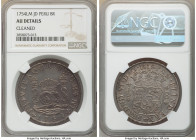 Ferdinand VI 8 Reales 1754 LM-JD AU Details (Cleaned) NGC, Lima mint, KM55.1. Toned a lavender gray with some blue near edge.

HID09801242017

© 2...