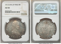 Ferdinand VII 8 Reales 1812 LM-JP AU58 NGC, Lima mint, KM117.1. Peach and blue toning. 

HID09801242017

© 2020 Heritage Auctions | All Rights Res...